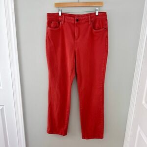 Coldwater‎ Creek Red/Pink Wondersoft Knit Denim Pants